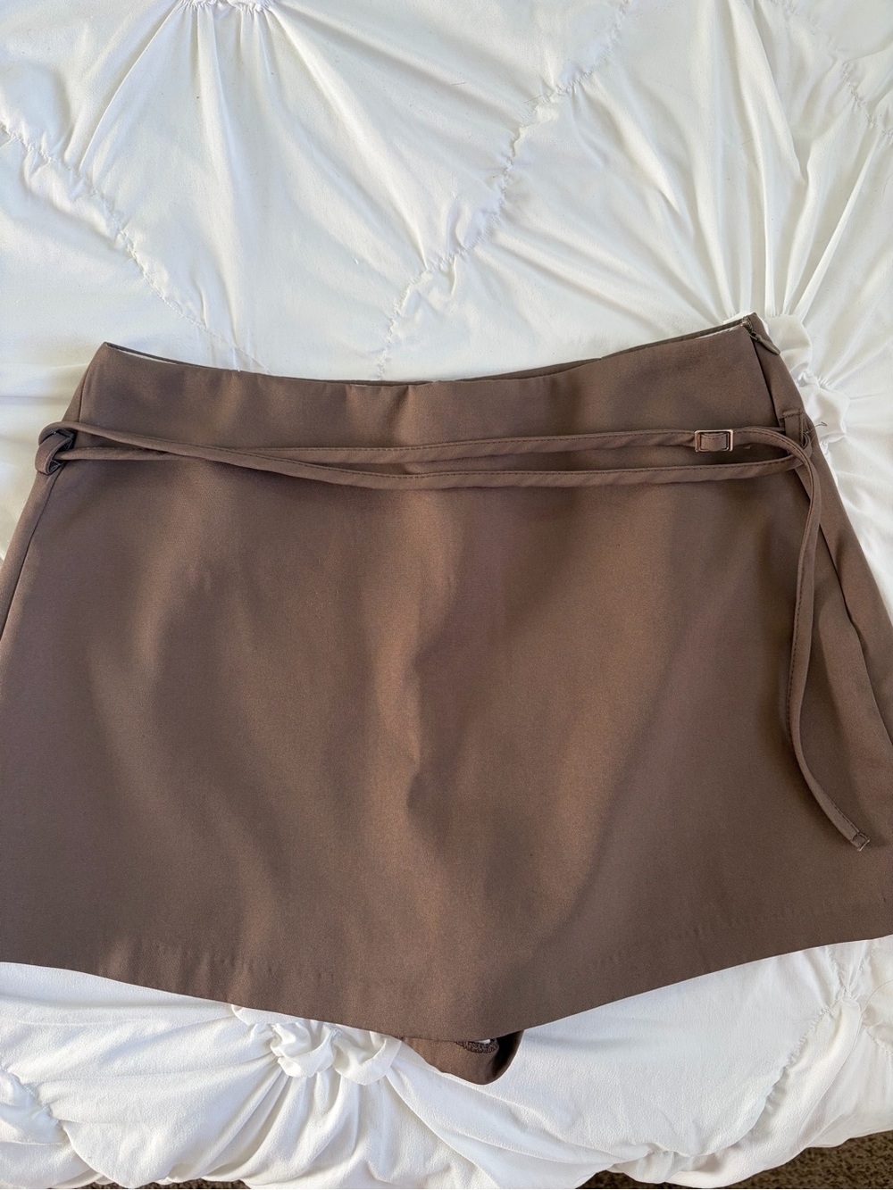 Brown Women’s Skort with Belt